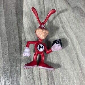 Dominos Pizza Noid Rubber Toy Figure fast food advertising 1989 cartoon Bomb E5